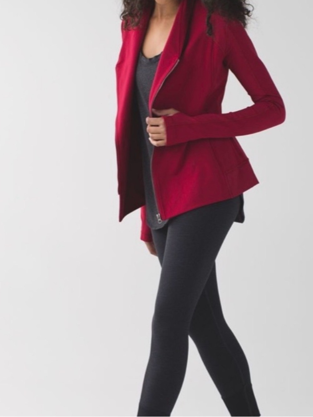 Lululemon Bhakti Yoga Jacket in Cranberry Sz 6